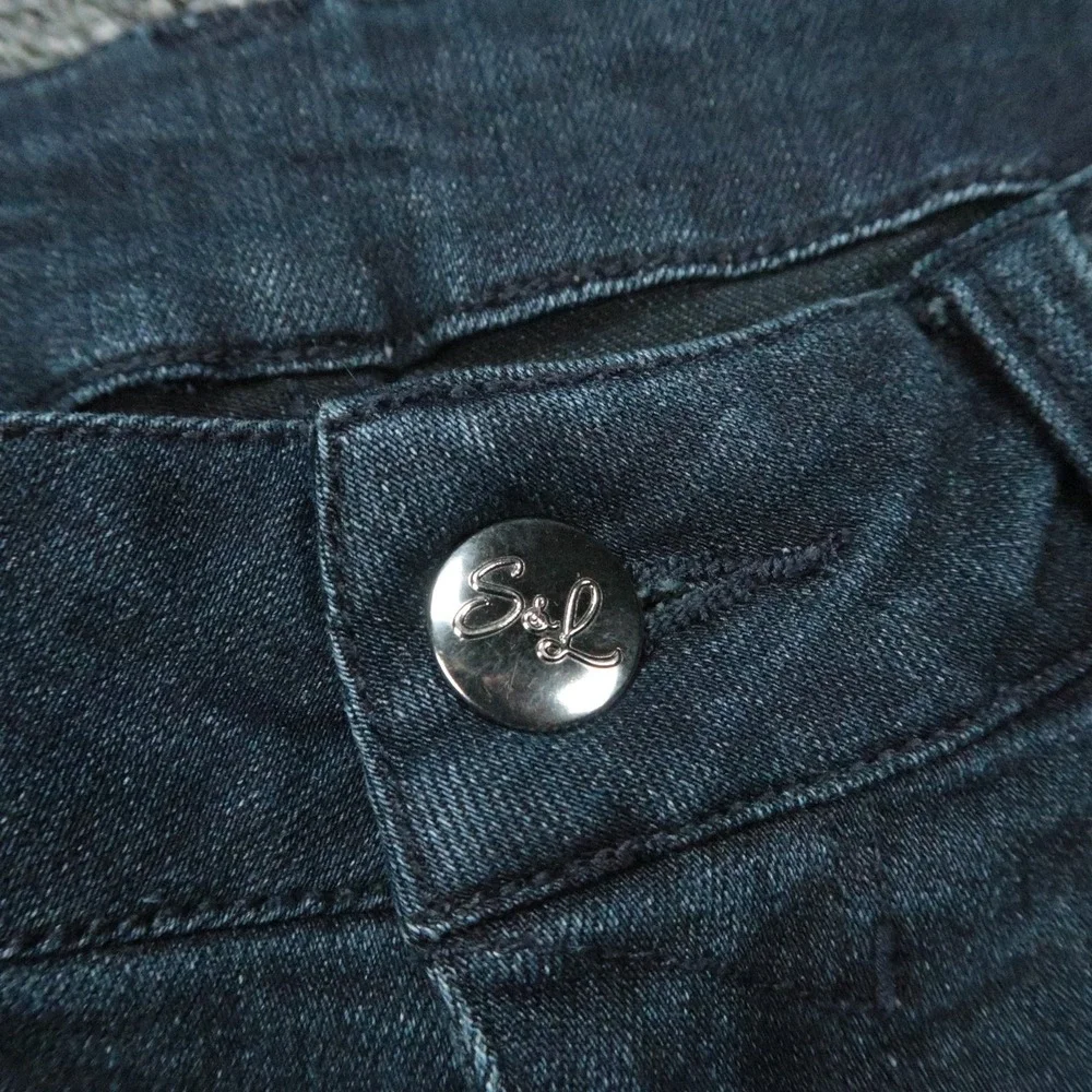 State & Liberty Jeans Mens 33x32 Blue Straight 5 Pocket Stretch Dark Wash